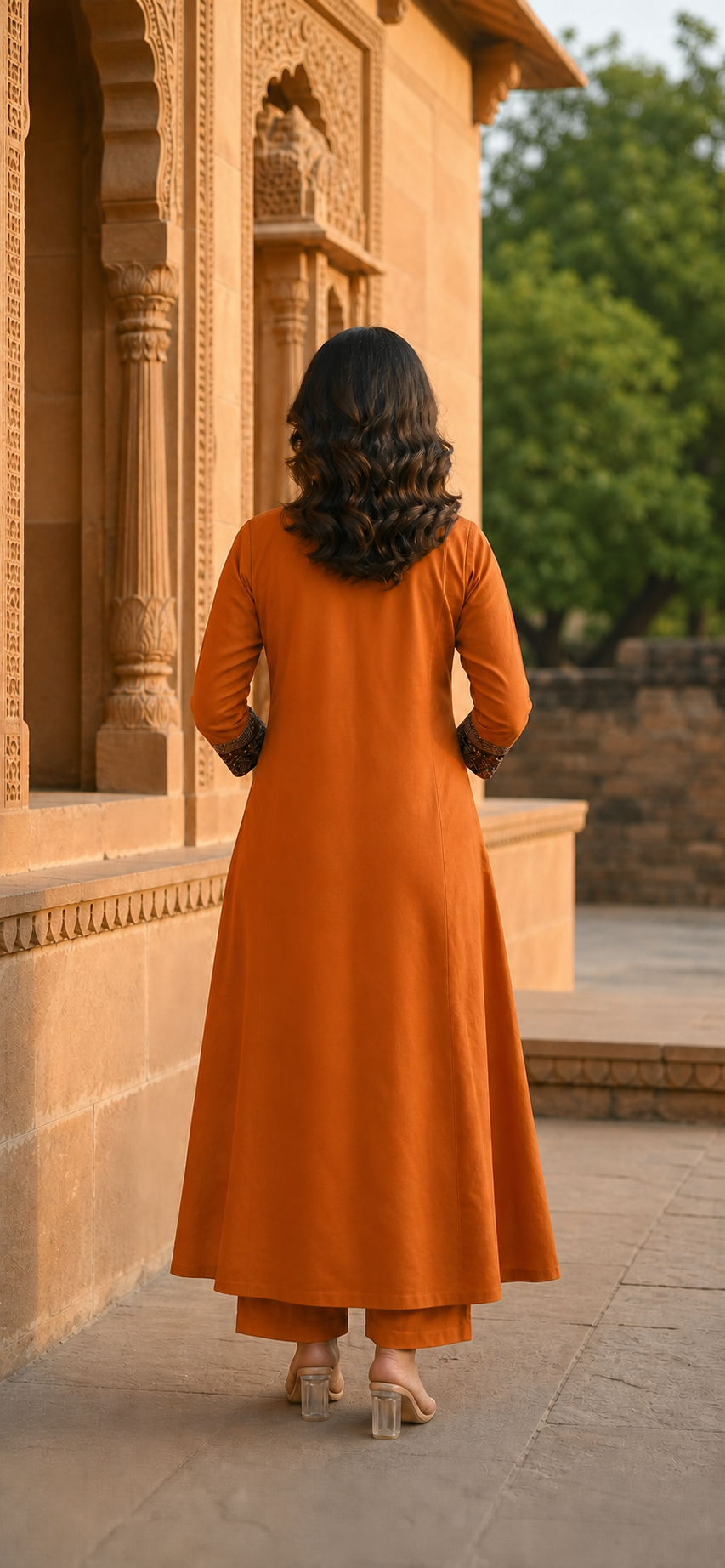 Kurti Long Cotton Jacket SKU - CAC-KL-CJ-1057
