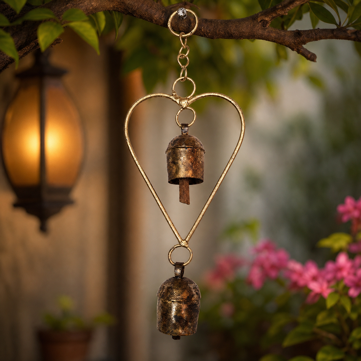Copper Bell Heart Bells SKU - CAC-CB-H2B-1