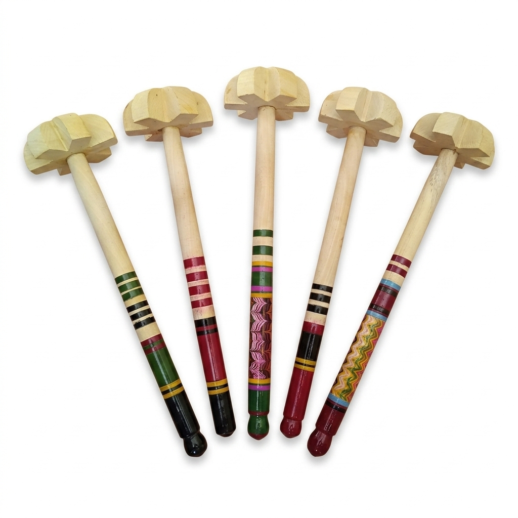 Handcrafted Lacquer Wooden Hand Blender 1 Piece SKU - CAC-LA-WHB-1