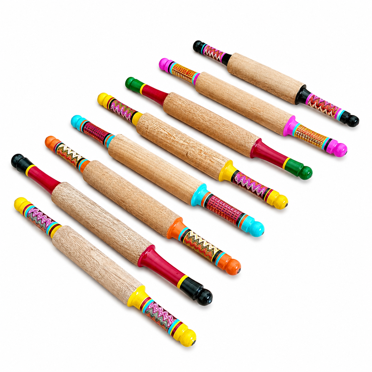 Handcrafted Lacquered Wooden Rolling Pin 1 Piece (Belan) SKU - CAC-LA-WRP-2