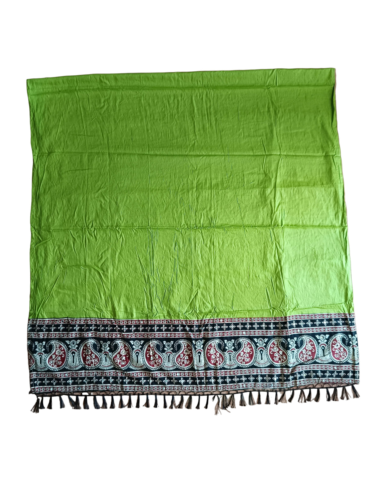 Olive Green Ajrakh Gota Patti Chaniya Choli with Printed Dupatta SKU CAC-CC-AGP-OG-2-2