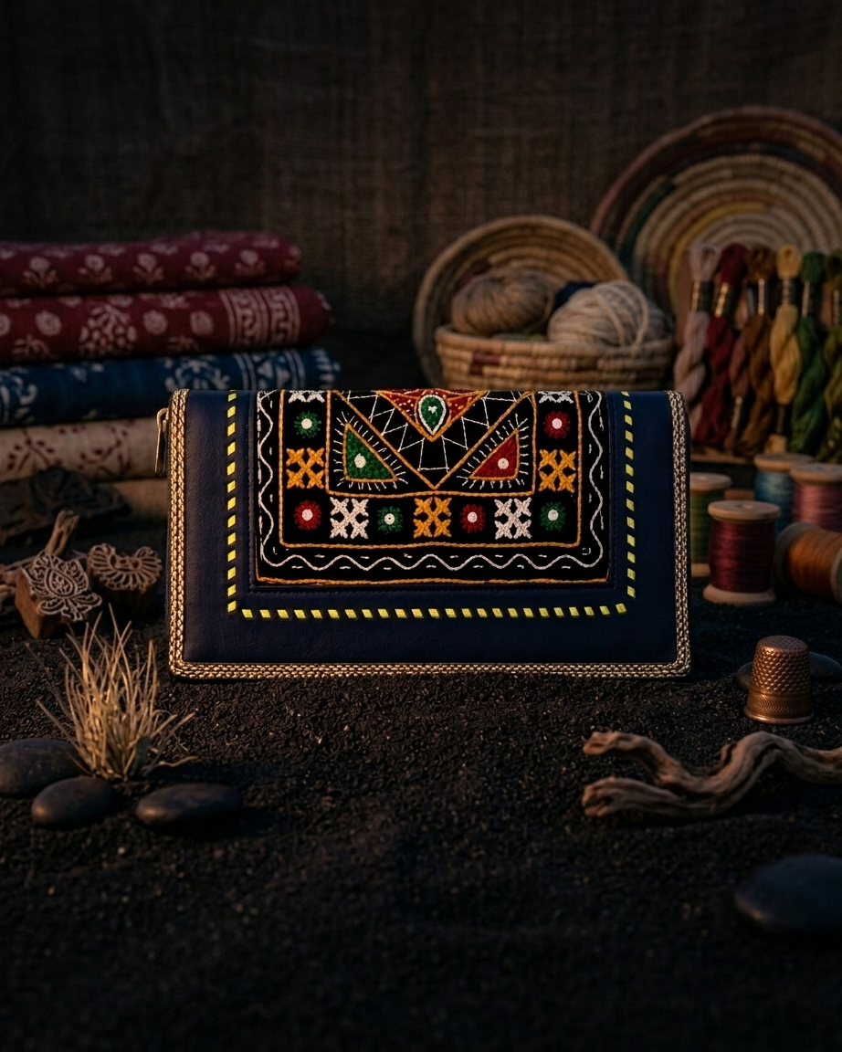 Leather Kutchi Purse SKU - CAC-LB-KP-3