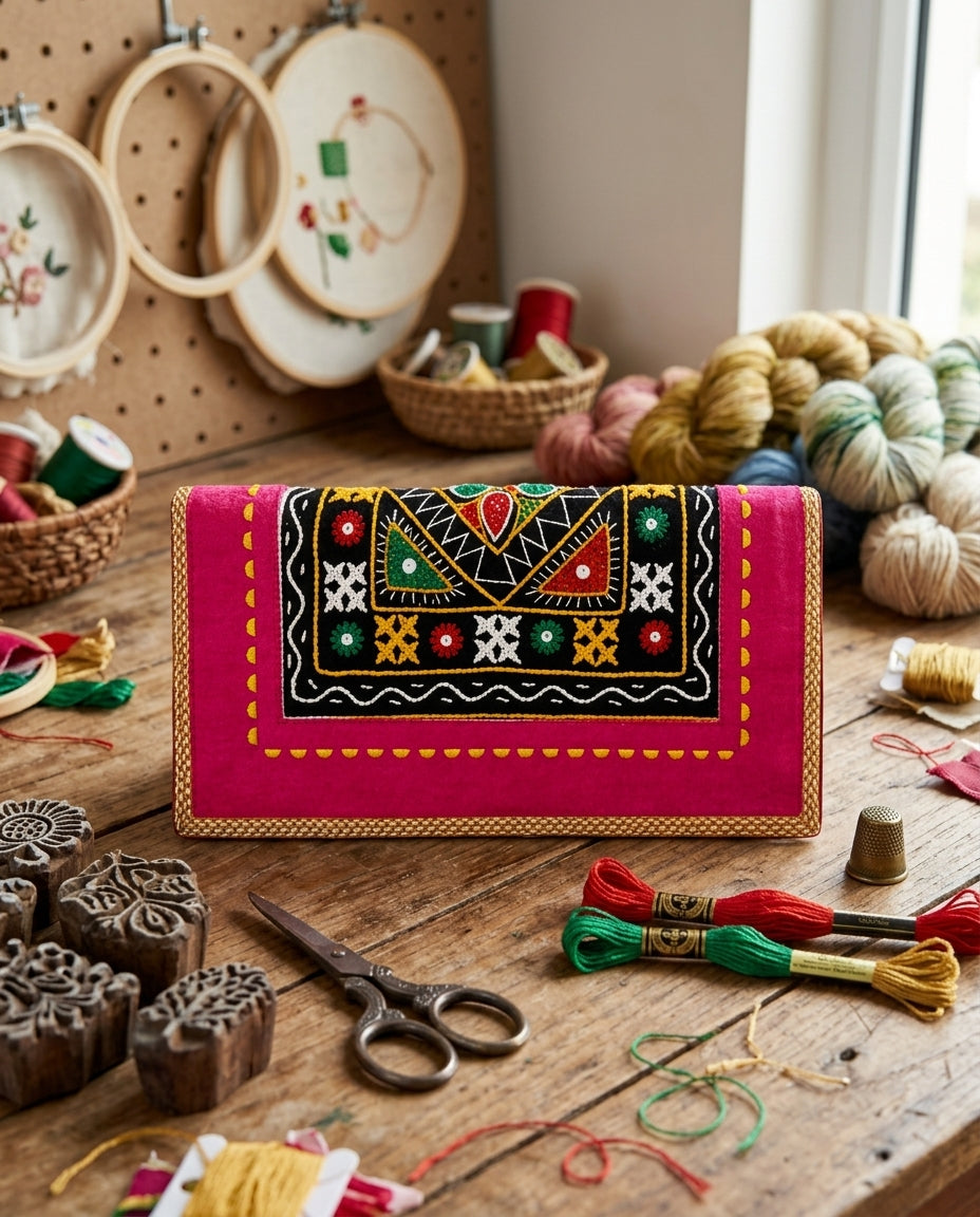 Leather Kutchi Purse SKU - CAC-LB-KP-4