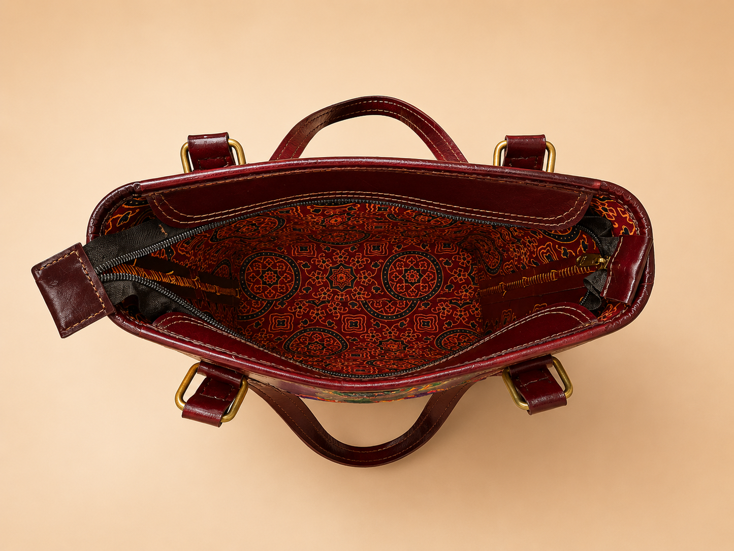Zola Embroidery Leather Bag SKU - CAC-LB-ZE-1