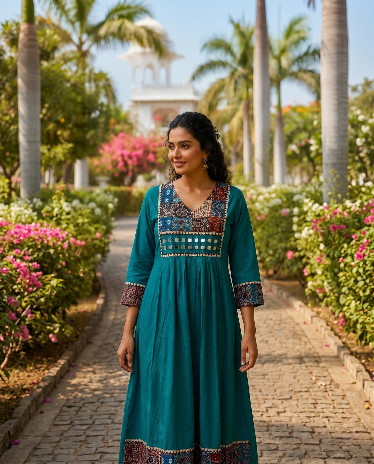 Kurti Long Thigadu Cotton CAC-KL-TC-B-1048