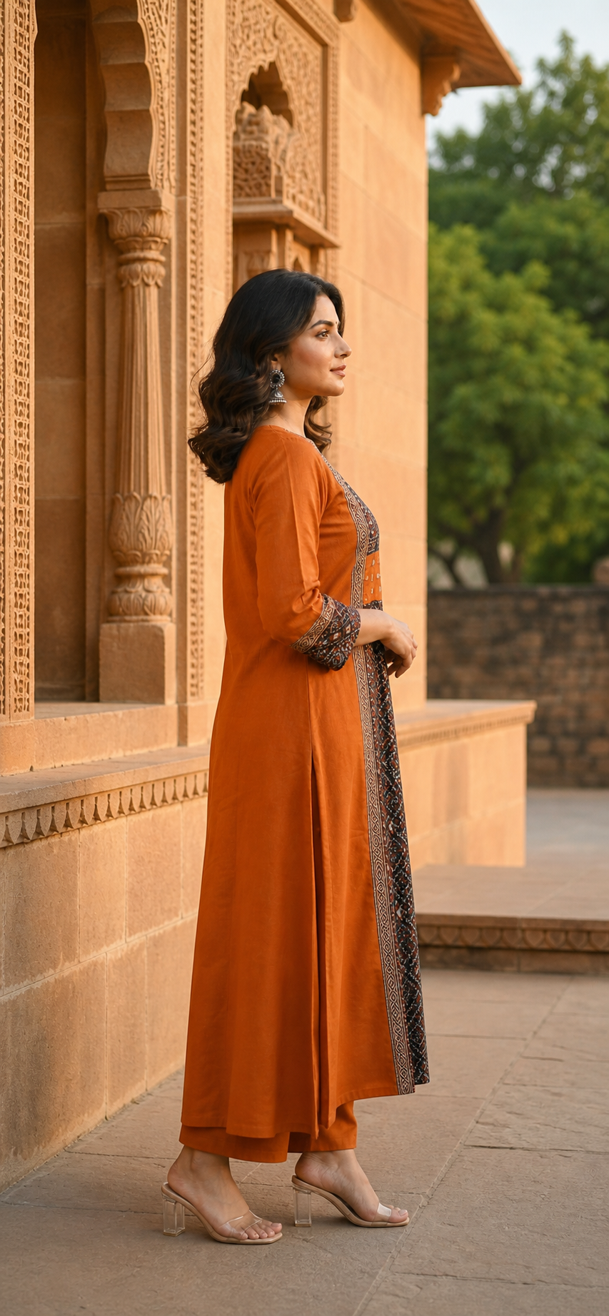 Kurti Long Cotton Jacket SKU - CAC-KL-CJ-1057