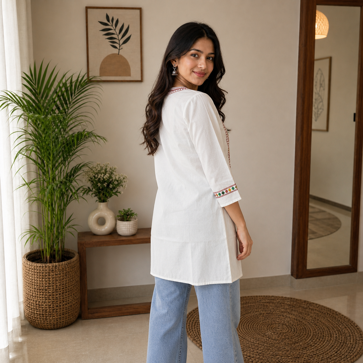 FLEX Cotton Embroidered Kurti for Women SKU CAC-KS-FC-W-1