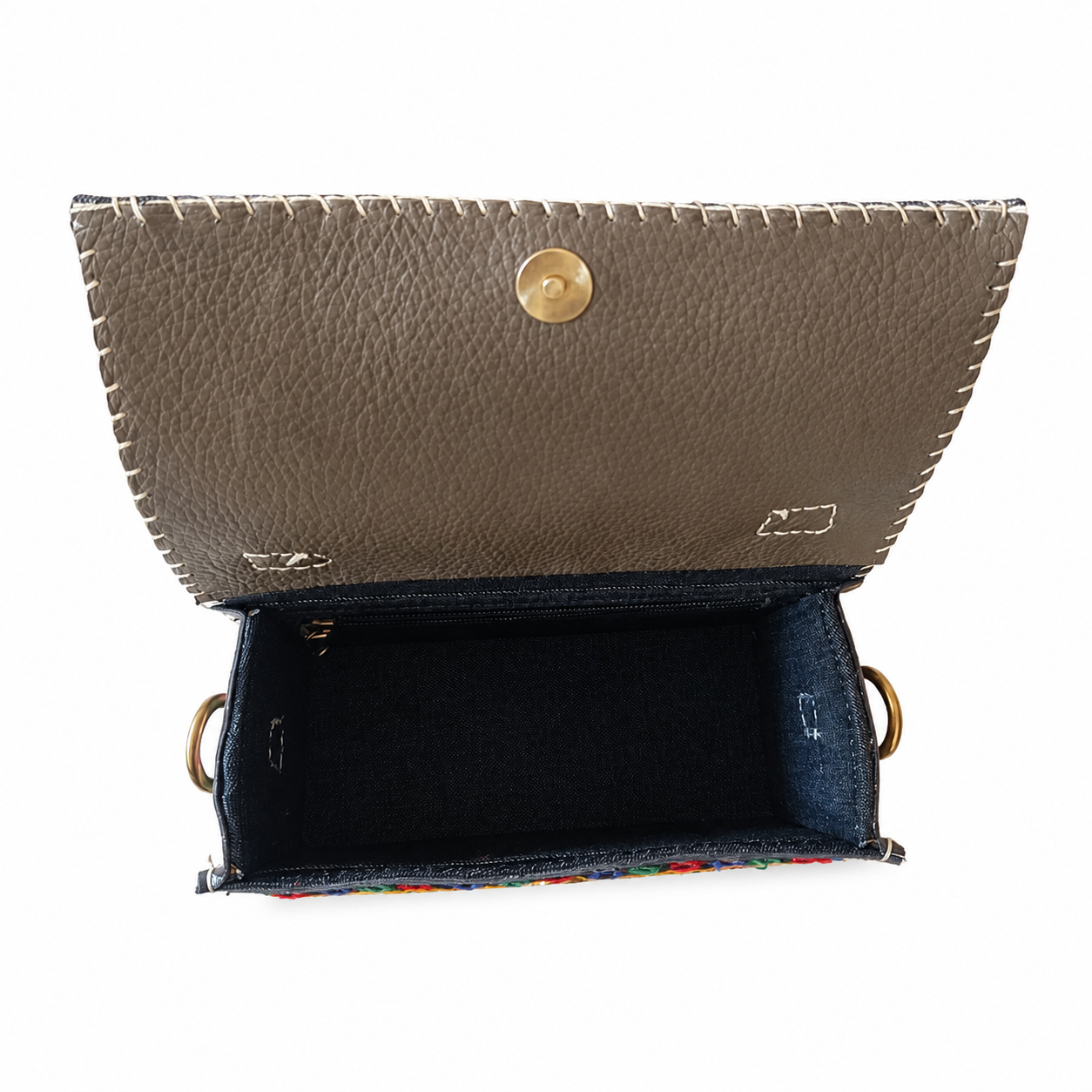 Leather Bag With Full Bharat Work SKU - CAC-LB-FB-3