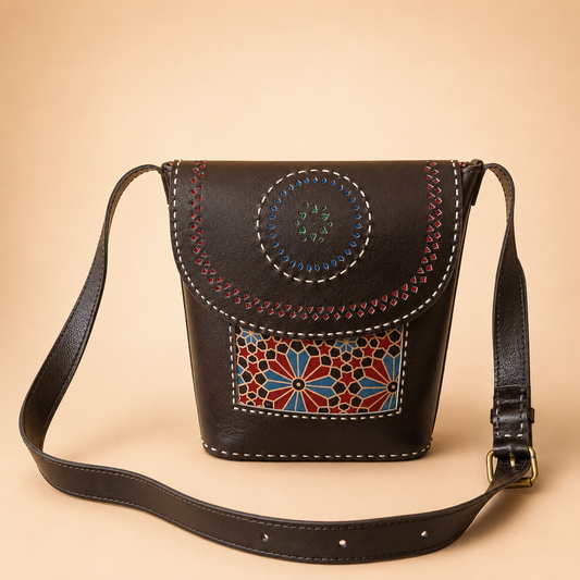 CAC-LB-M2 Leather Bag With Masroo SKU - CAC-LB-M2