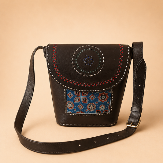 Leather Bag With Masroo SKU - CAC-LB-M3