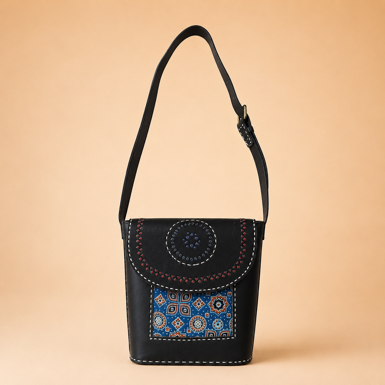 Leather Bag With Masroo SKU - CAC-LB-M3