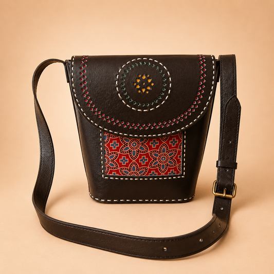 Leather Bag With Masroo SKU - CAC-LB-M5