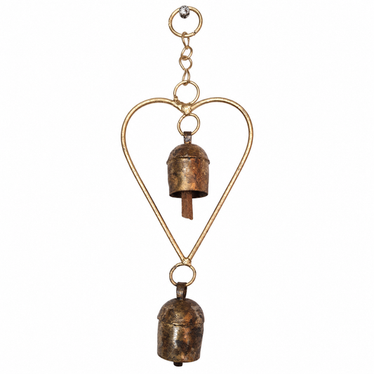 Copper Bell Heart Bells  SKU - CAC-CB-H2B-1
