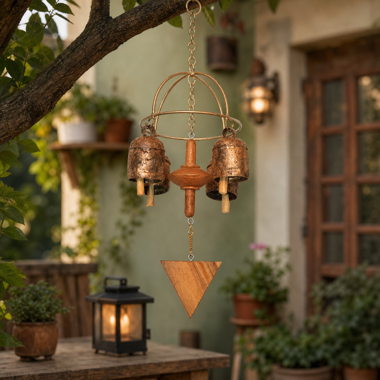 Copper Bell Wooden Jummer SKU - CAC-CB-WJ-1