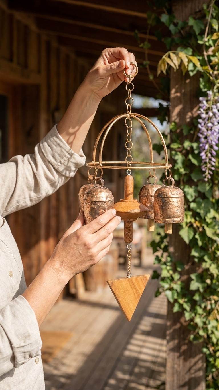 Copper Bell Wooden Jummer SKU - CAC-CB-WJ-1