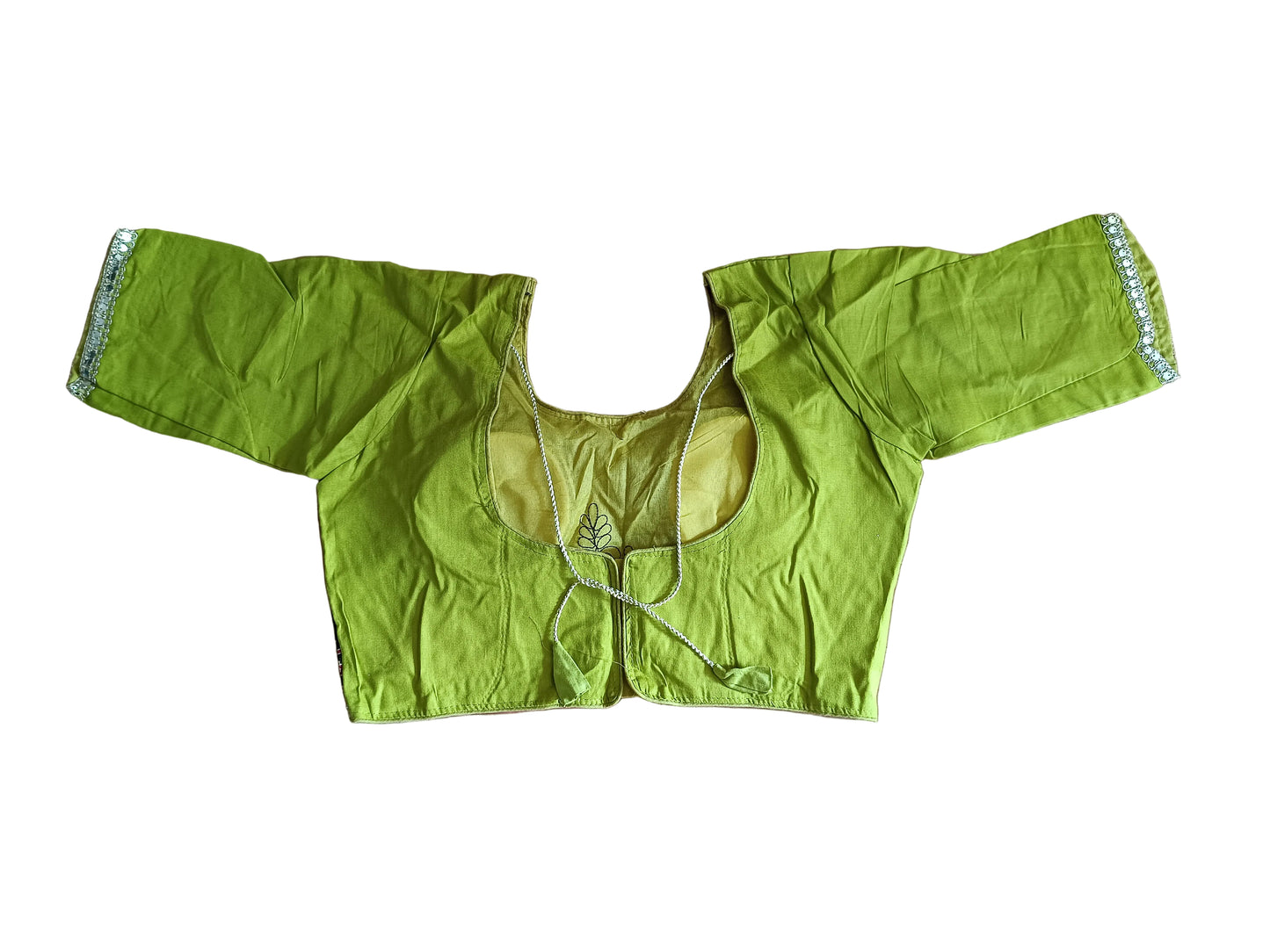 Olive Green Ajrakh Gota Patti Chaniya Choli with Printed Dupatta SKU CAC-CC-AGP-OG-2-1