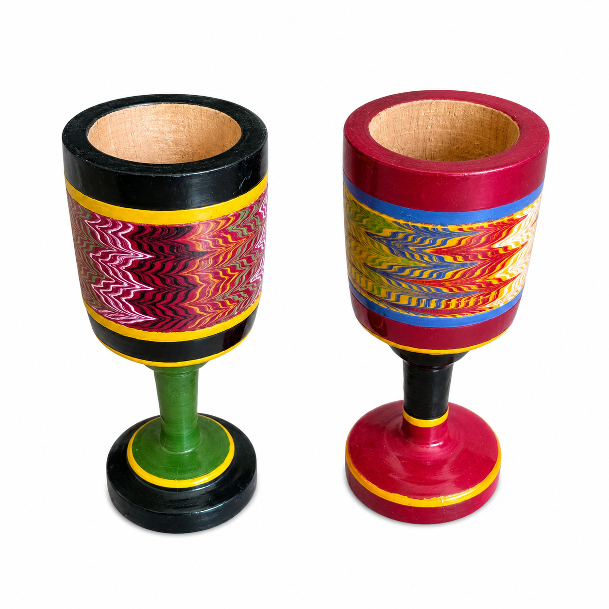 Handcrafted Lacquer Art Wooden Glass 1 Piece SKU - CAC-LA-WG-1