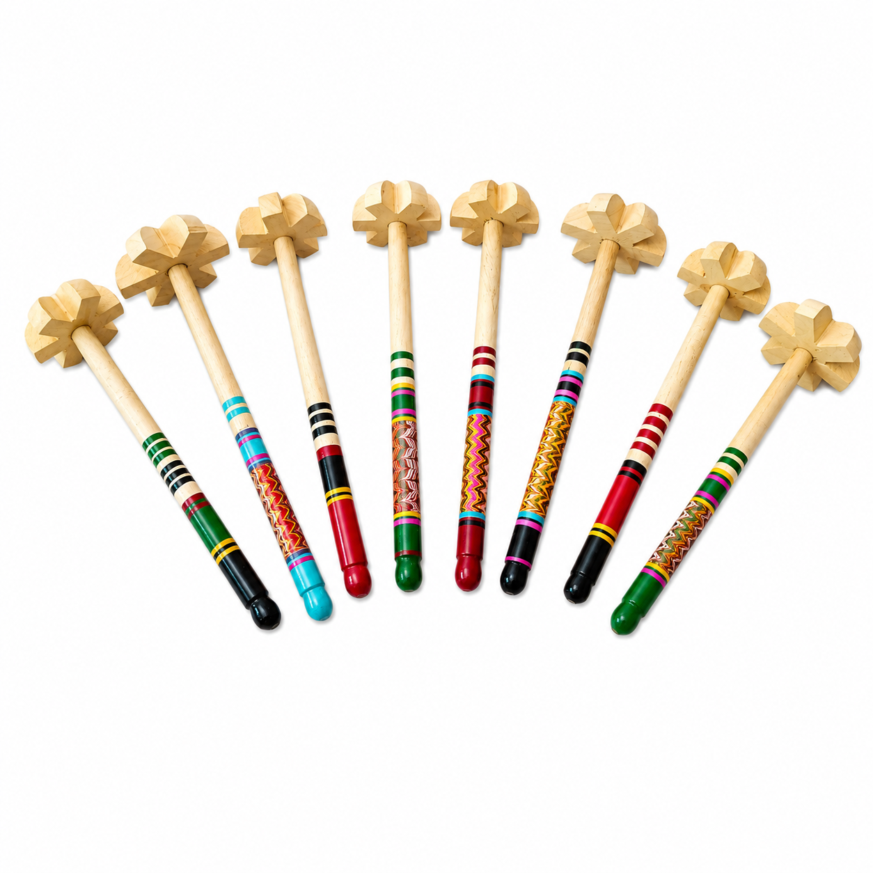 Handcrafted Lacquer Wooden Hand Blender 1 Piece SKU - CAC-LA-WHB-1