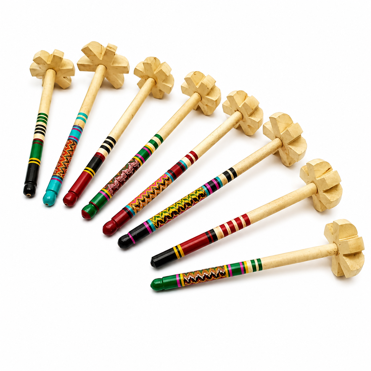 Handcrafted Lacquer Wooden Hand Blender 1 Piece SKU - CAC-LA-WHB-1