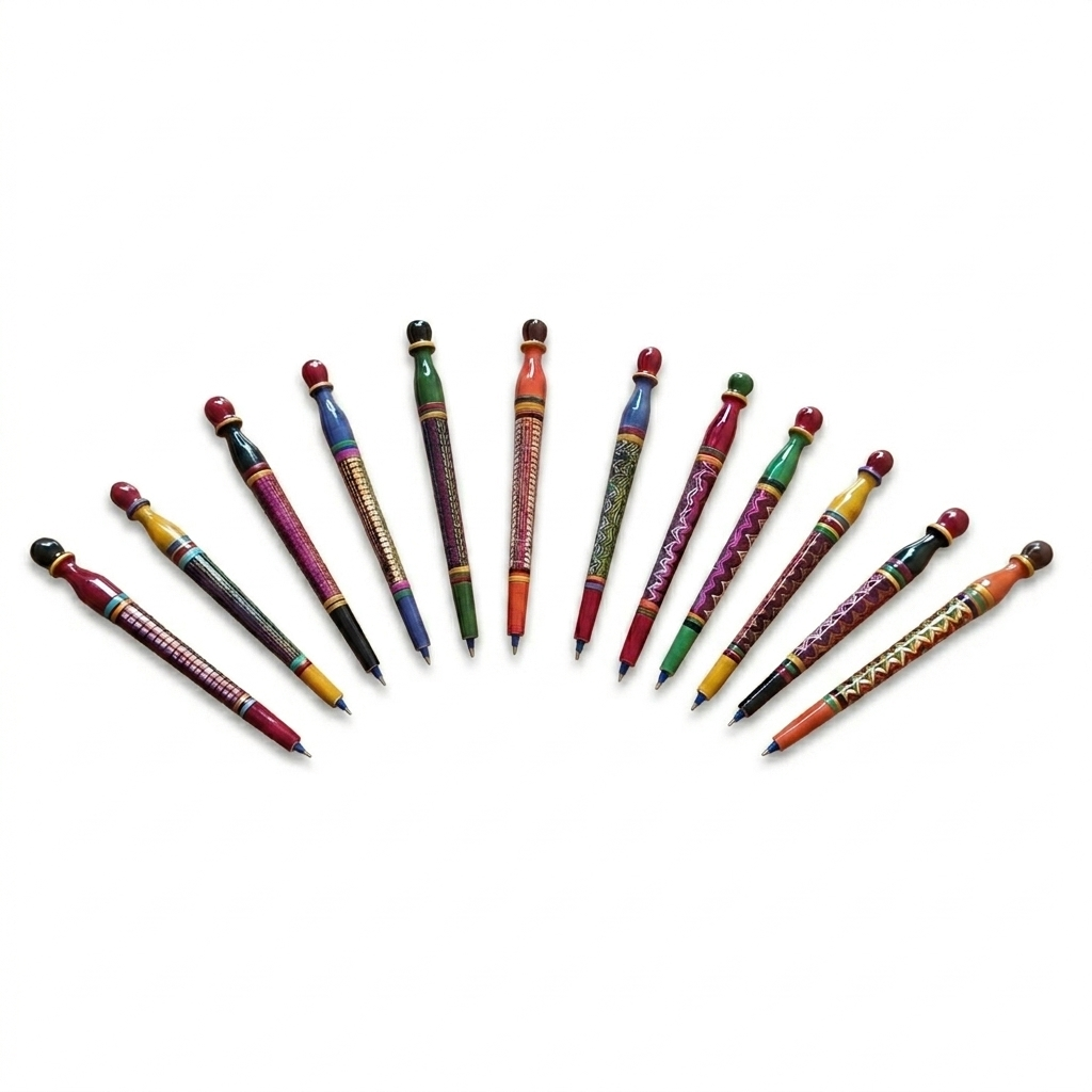 Handcrafted Lacquer Wooden Pen 1 Piece SKU - CAC-LA-WP-1