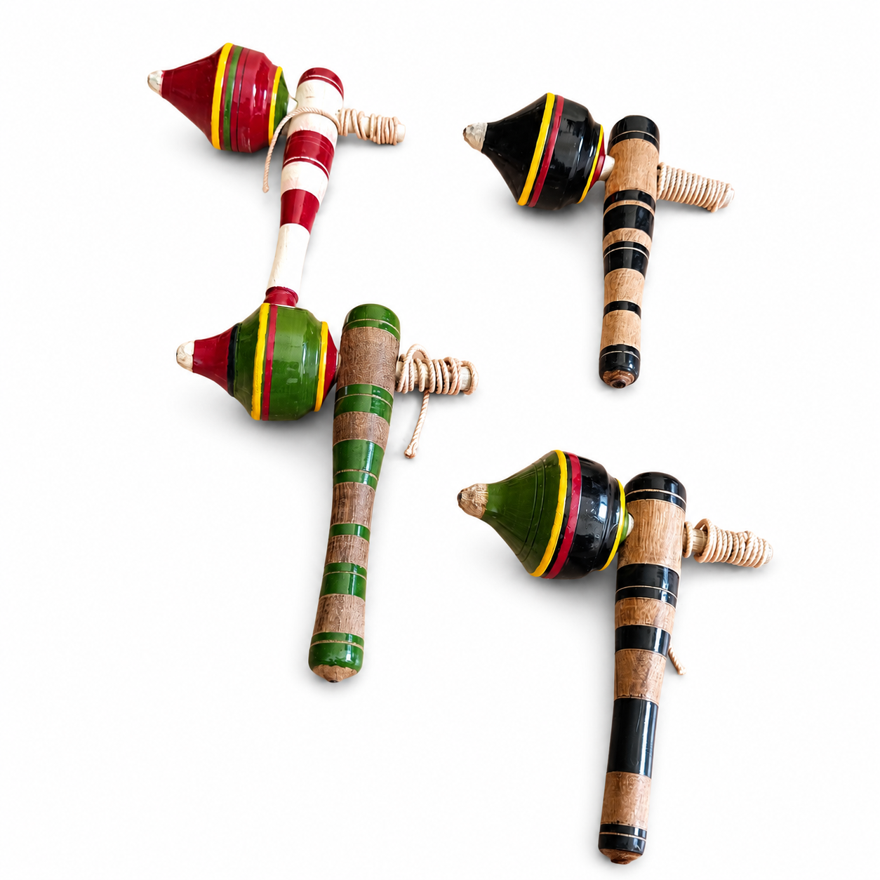Handcrafted Lacquer Wooden Spinning Top(Piece 1) SKU - CAC-LA-WST-1
