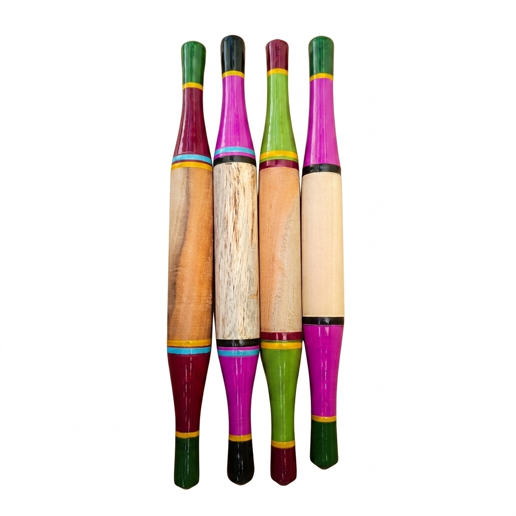 Handcrafted Lacquered Wooden Rolling Pin 1 Piece (Belan) SKU - CAC-LA-WRP-1