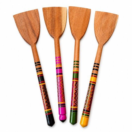 Handcrafted Lacquered Wooden Spatula(1 Piece) SKU - CAC-LA-WS-1