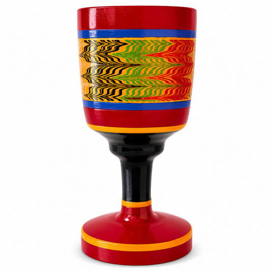 Handcrafted Lacquer Art Wooden Glass 1 Piece SKU - CAC-LA-WG-1