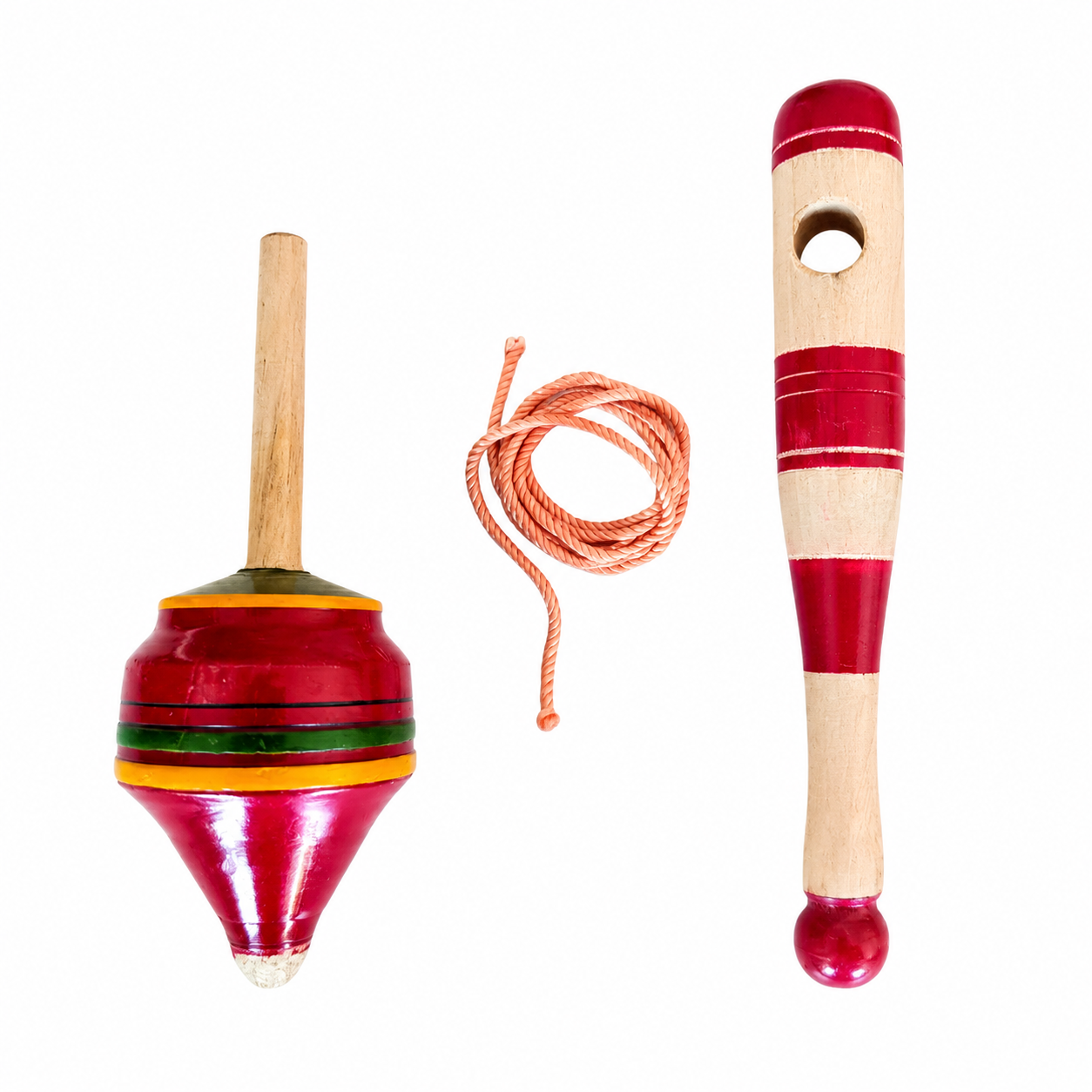 Handcrafted Lacquer Wooden Spinning Top(Piece 1) SKU - CAC-LA-WST-1