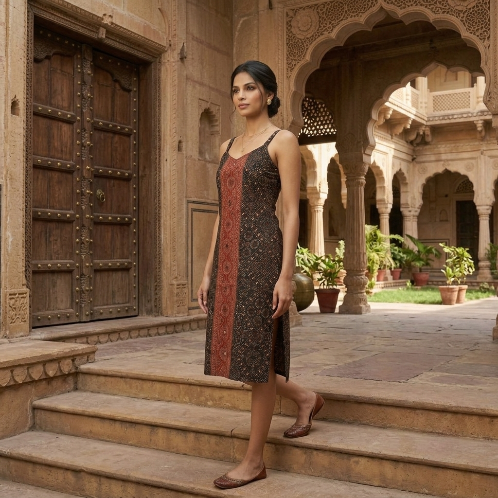 Kurti Long Spageti Cotton Penal CAC-KL-SCP-BR-1049