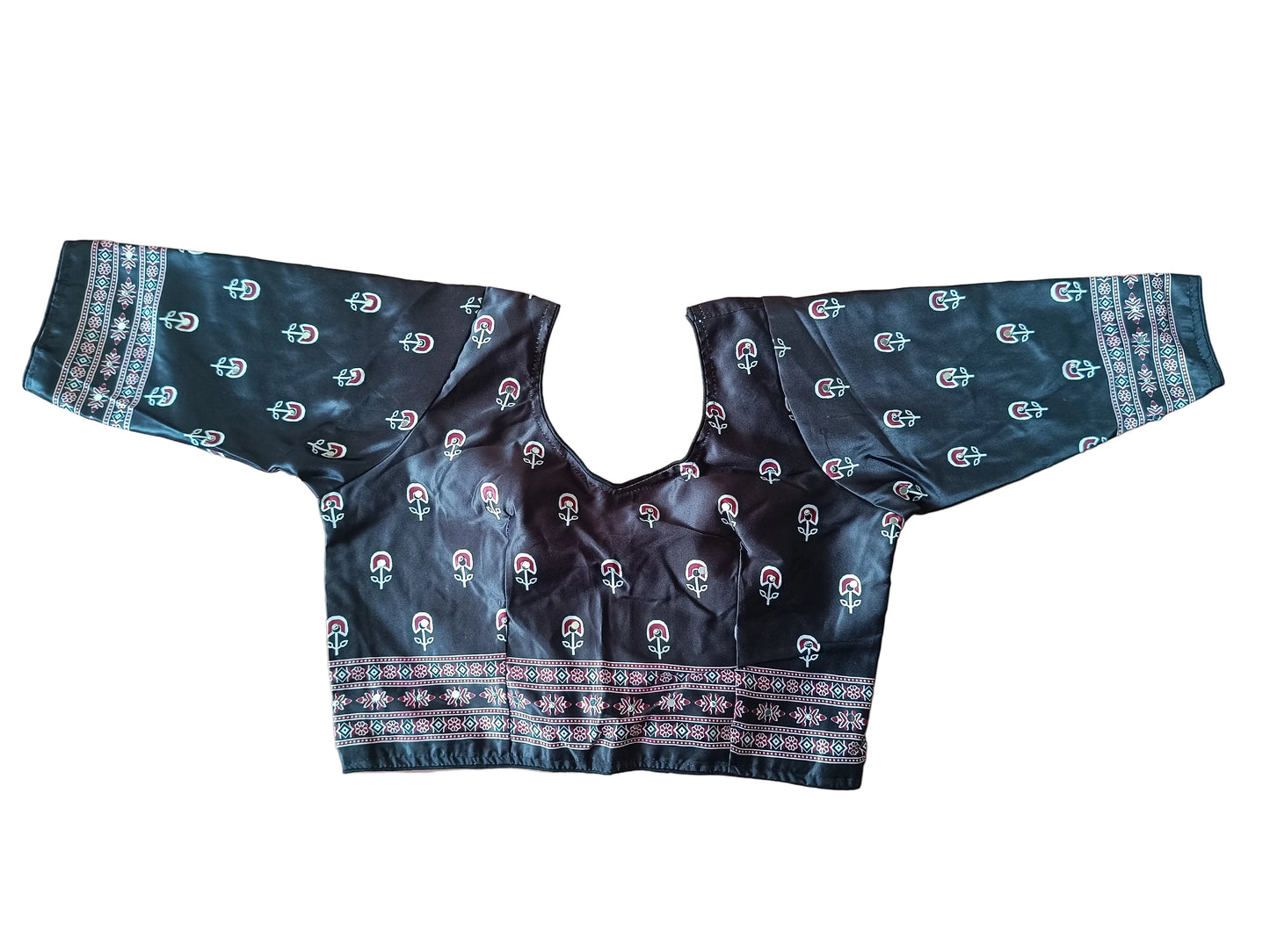 Black & Maroon Digital Print Chaniya Choli with Printed Dupatta SKU CAC-CC-DP-BM-4-1