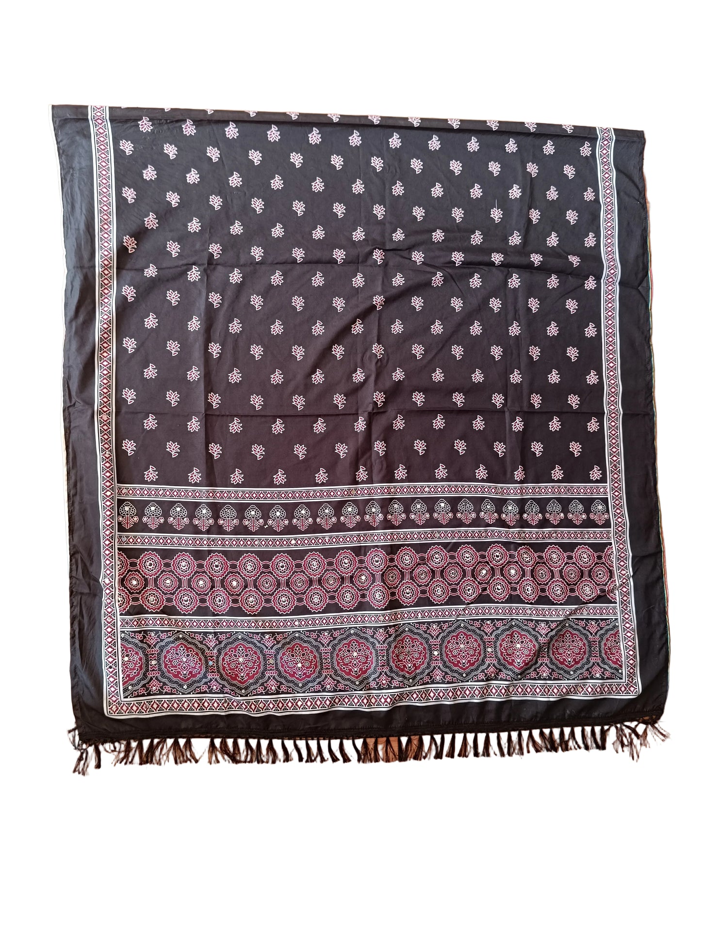 Black & Maroon Digital Print Chaniya Choli with Printed Dupatta SKU CAC-CC-DP-BM-4-1