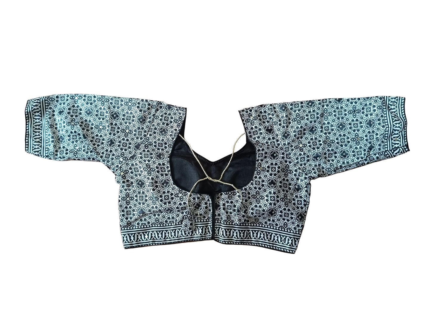 Ivory & Black Printed Chaniya Choli with Coordinated Printed Dupatta SKU CAC-CC-DP-IB-4-3