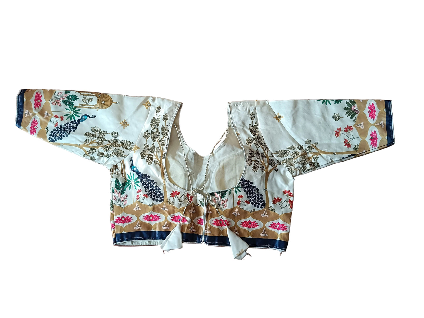 Ivory & Navy Digital Print Chaniya Choli with Printed Dupatta SKU CAC-CC-DP-IN-4-5