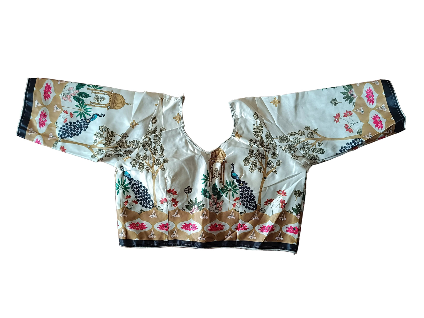 Ivory & Black Digital Print Chaniya Choli with Black Printed Dupatta SKU CAC-CC-DP-IB-4-7