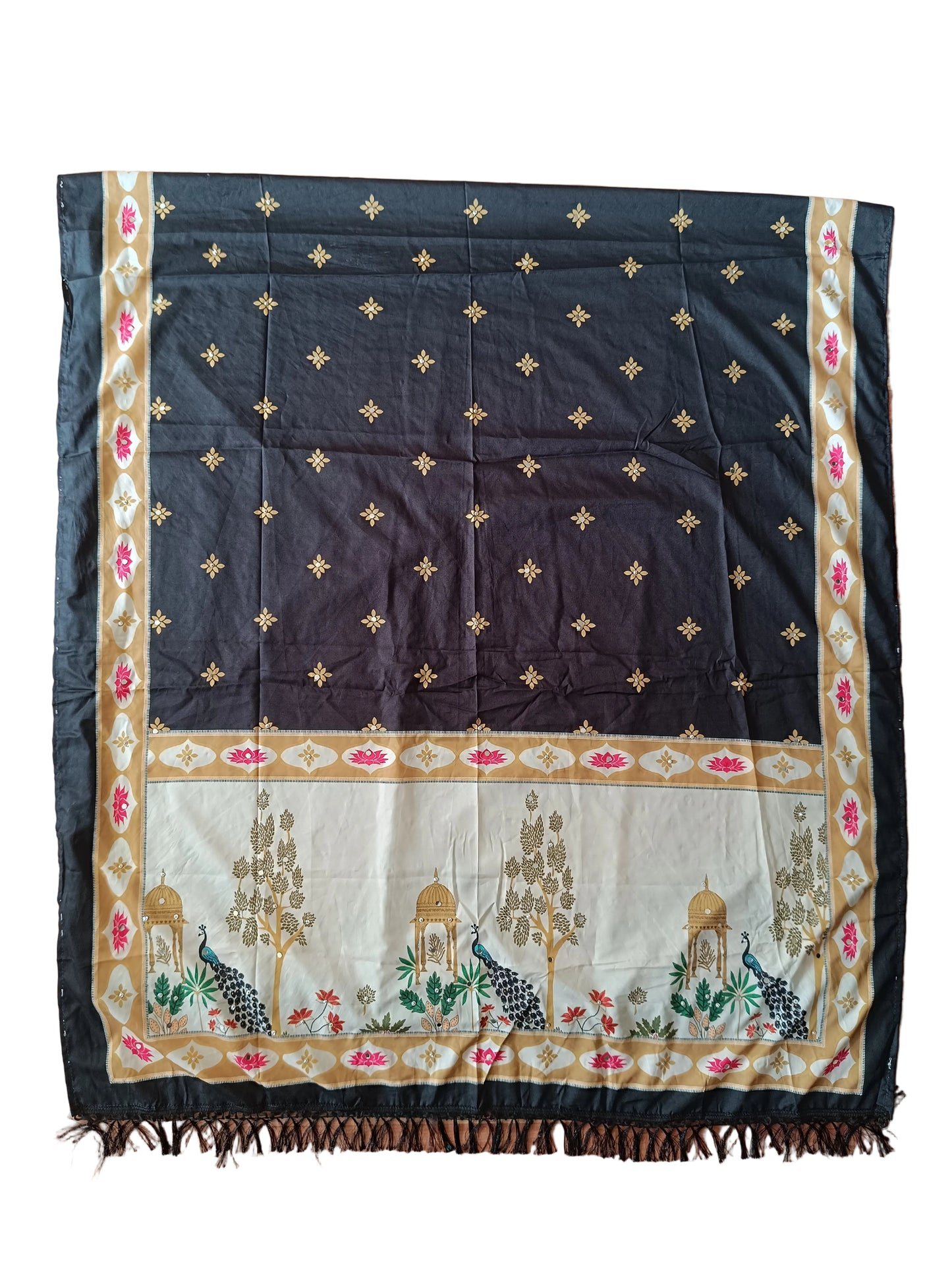 Ivory & Black Digital Print Chaniya Choli with Black Printed Dupatta SKU CAC-CC-DP-IB-4-7