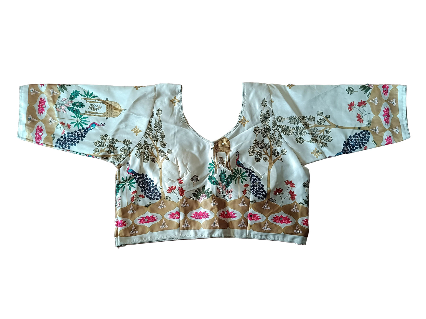 Ivory & Pink Digital Print Chaniya Choli with Bright Pink Printed Dupatta SKU CAC-CC-DP-IP-4-6
