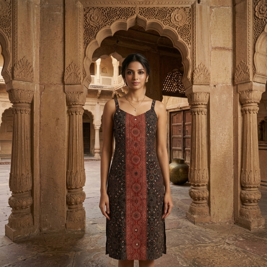 Kurti Long Spageti Cotton Penal CAC-KL-SCP-BR-1049