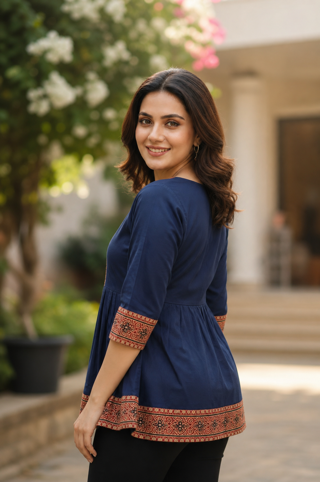 Short Frock Style Cotton Kurti CAC-KS-FS-NB-115