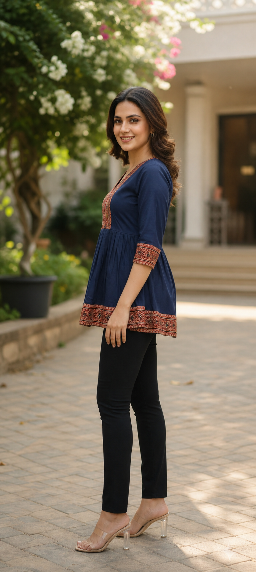 Short Frock Style Cotton Kurti CAC-KS-FS-NB-115
