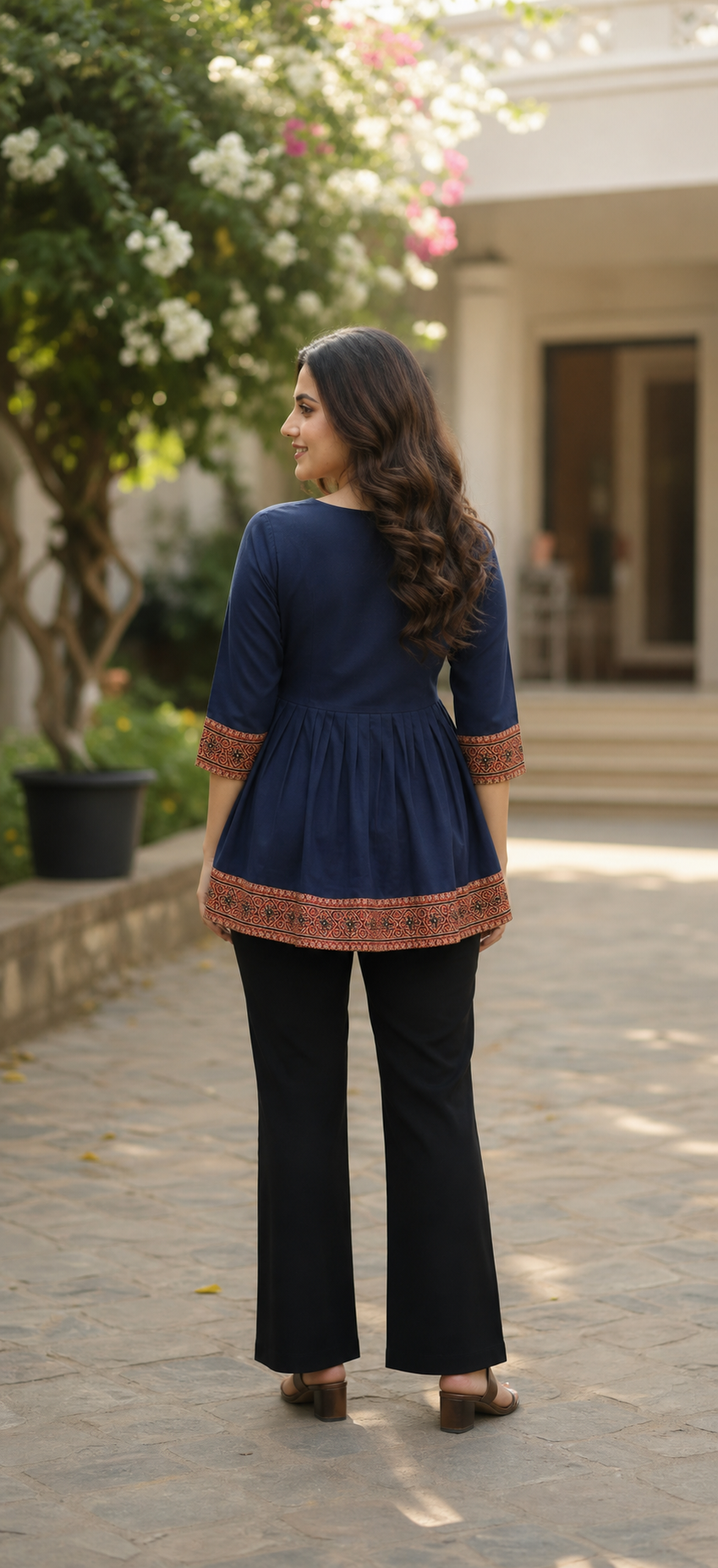 Short Frock Style Cotton Kurti CAC-KS-FS-NB-115