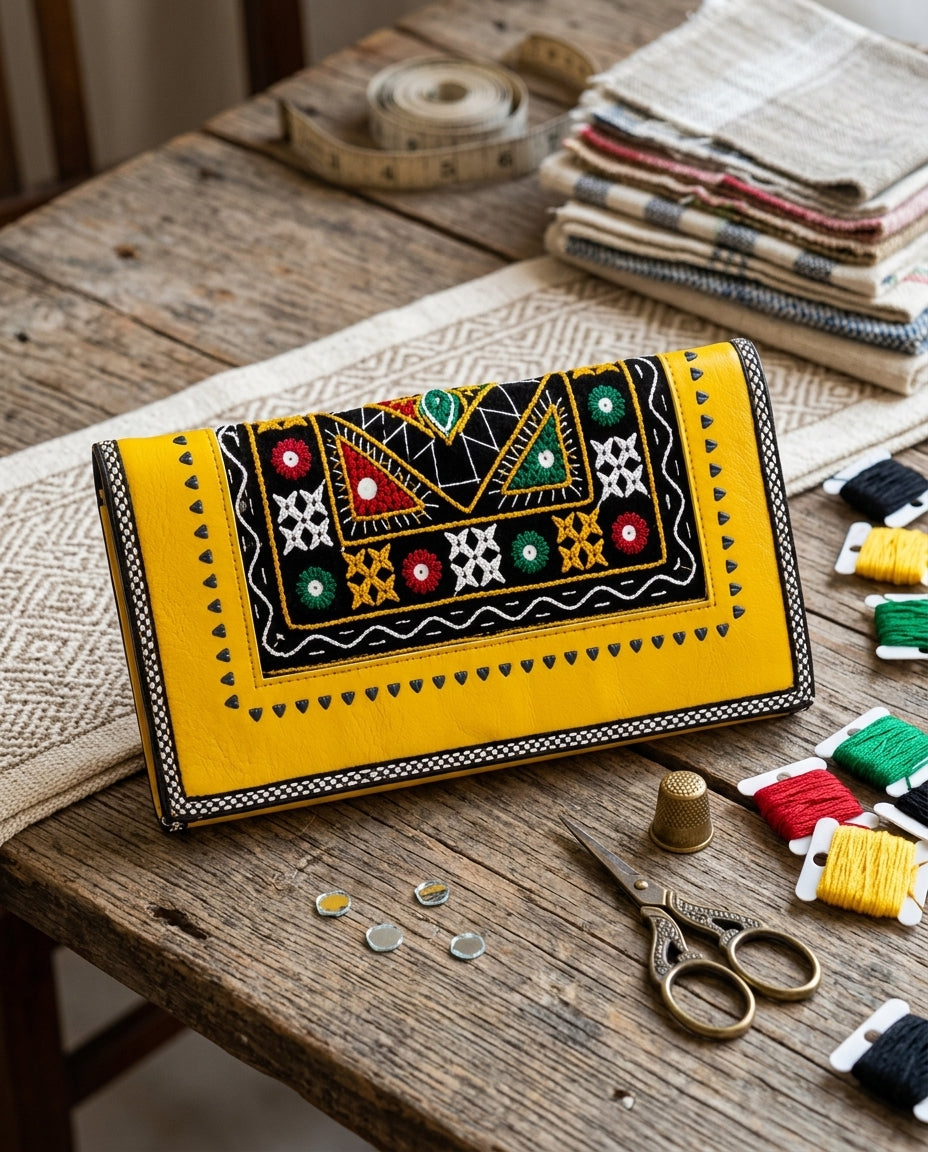 Leather Kutchi Purse SKU - CAC-LB-KP-5