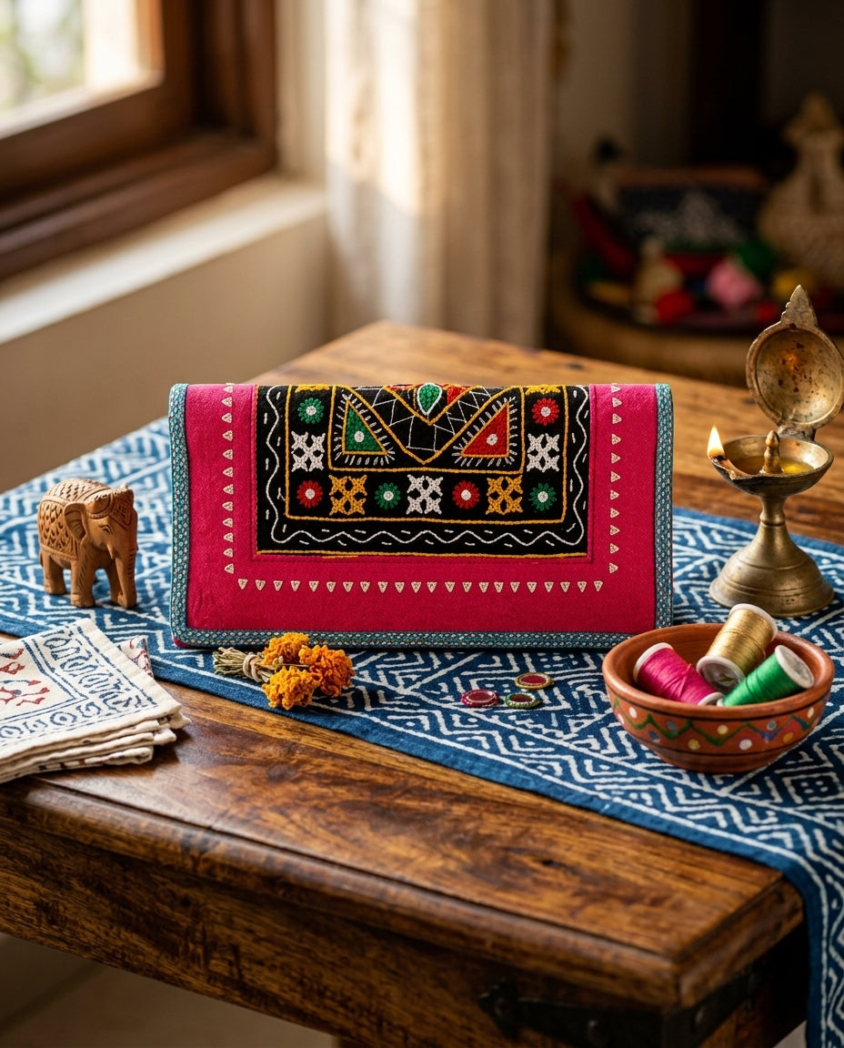 Leather Kutchi Purse SKU - CAC-LB-KP-7
