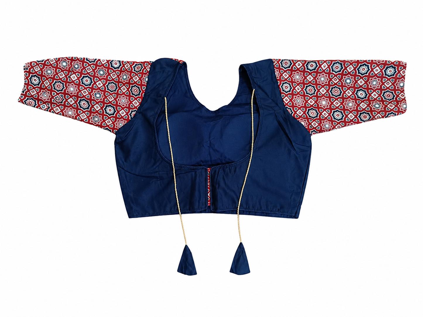 Ajrakh Chakar Pech Printed Chaniya Choli Set with Printed Dupatta  Navy Blue & Maroon SKU CAC-CC-ACP-NBM-1-1