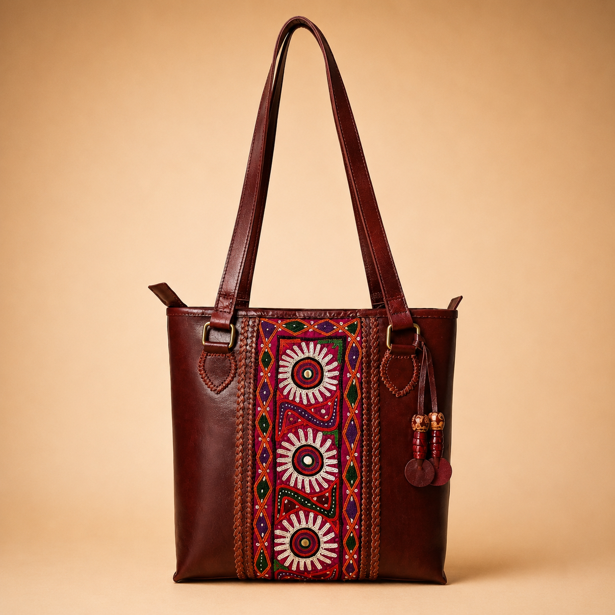 Zola Embroidery Leather Bag SKU - CAC-LB-ZE-1