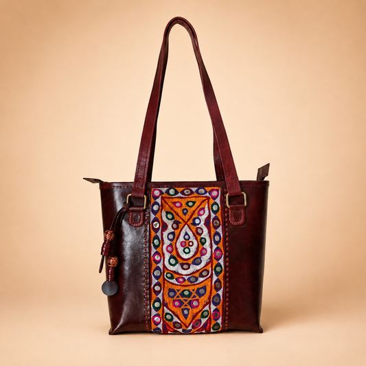 Zola Embroidery Leather Bag SKU - CAC-LB-ZE-2