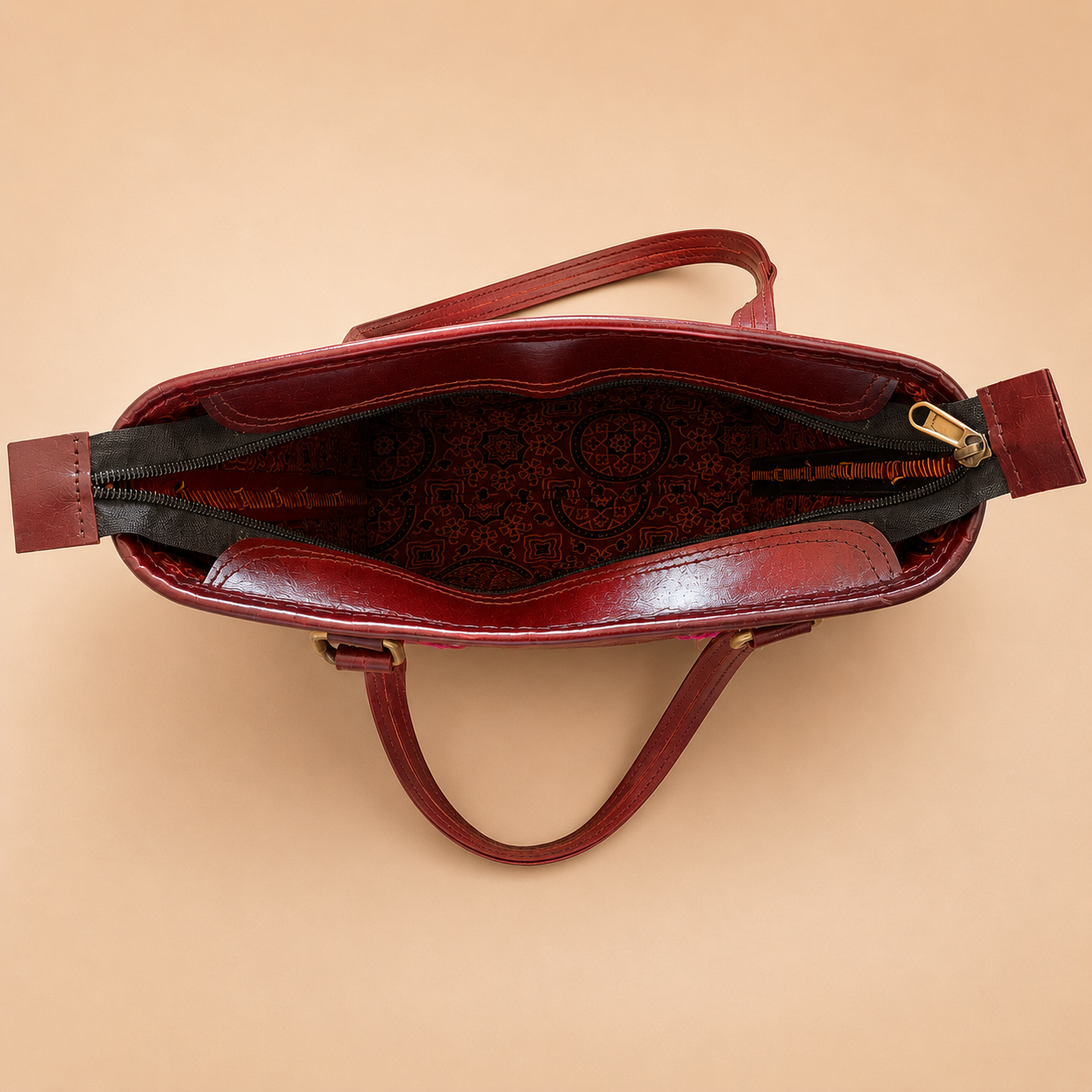 Zola Embroidery Leather Bag SKU - CAC-LB-ZE-2